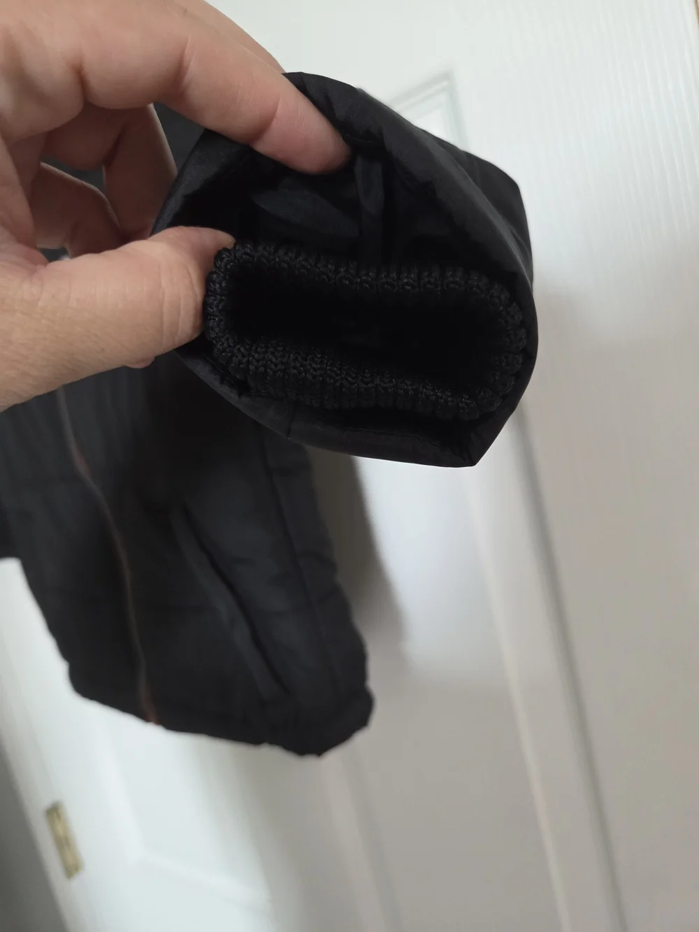 Timberland Kids' Black Puffer Jacket with Orange Lining